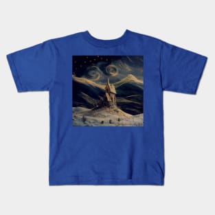 Starry Night Above The Shrieking Shack Kids T-Shirt